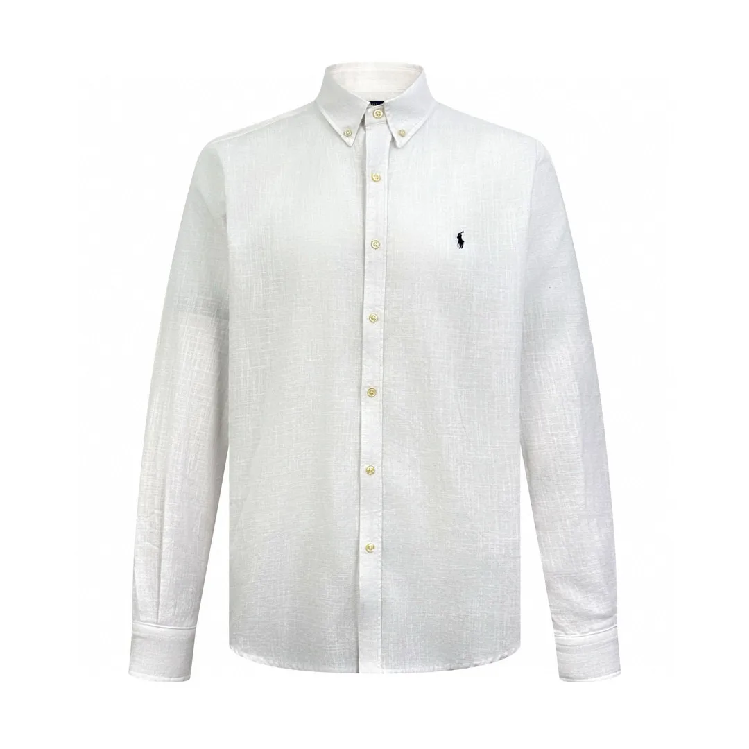P420 Ralph Lauren/Ralph Lauren classic logo embroidered linen shirt [ready in stock] S M L XL